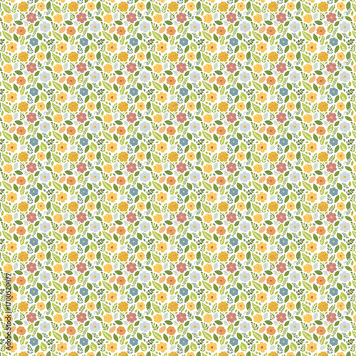 Delicate Ditsy Floral Pattern with Soft Colors