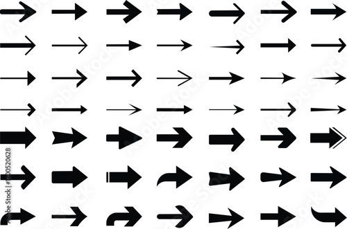  black arrow icon displayed on a white background, designed in a flat style for website design, logos, and app UI backarrow arrow undo back fill small vector icon Black vector arrows collection.