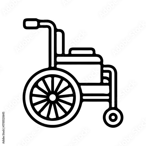 wheelchair icon. sign for mobile concept and web design. vector illustration