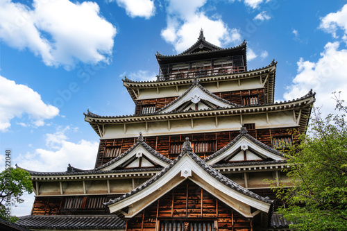 Wallpaper Mural Traditional Japanese Samurai Castle of Hiroshima, Honshu, Japan, Asia Torontodigital.ca