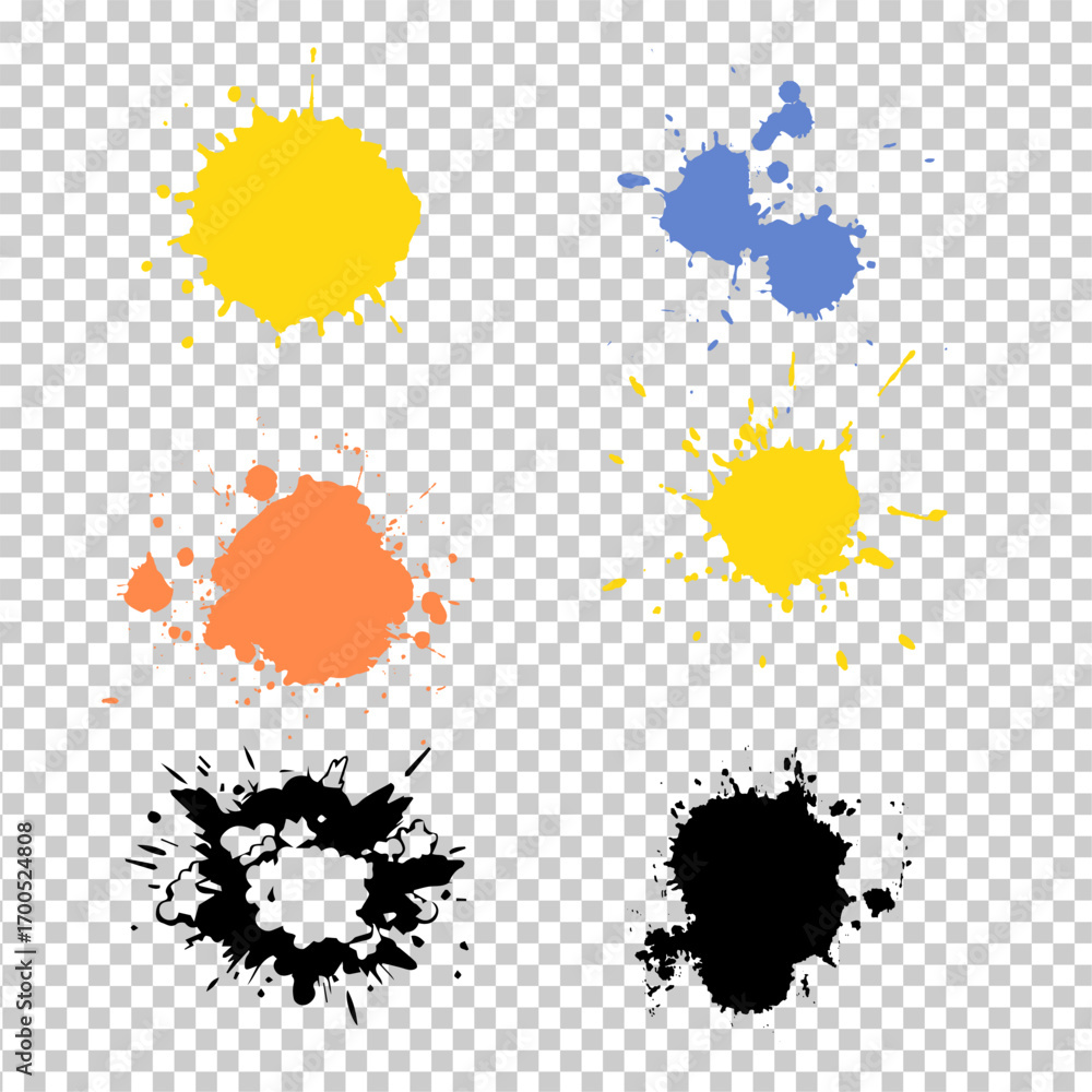 Fototapeta premium Vector paint stroke element for artistic and decorative use.