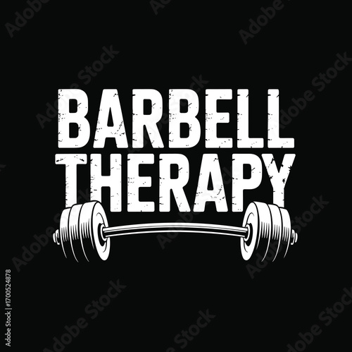 Barbell therapy vector EPS file