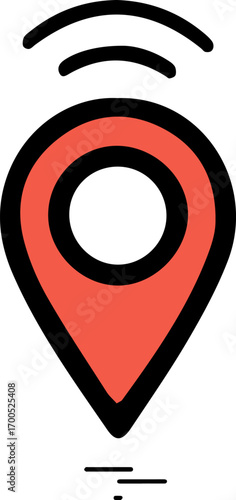 GPS location pinpoint illustration