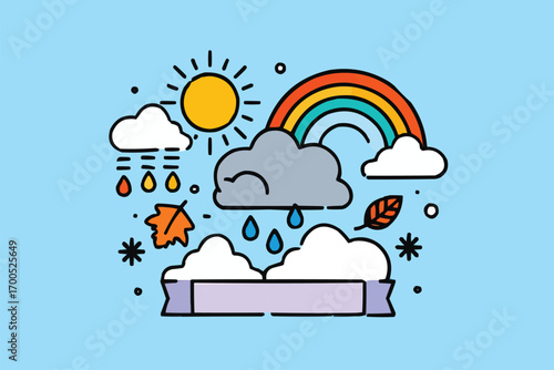Cartoon vector climate change themes