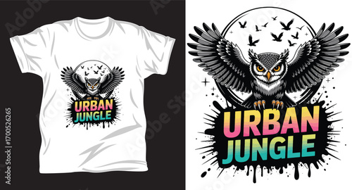 Owl graphic vector t shirt design print