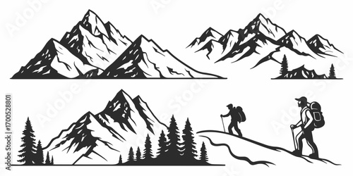 mountain landscape vector illustration	