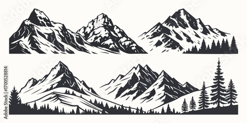 mountain landscape vector illustration	