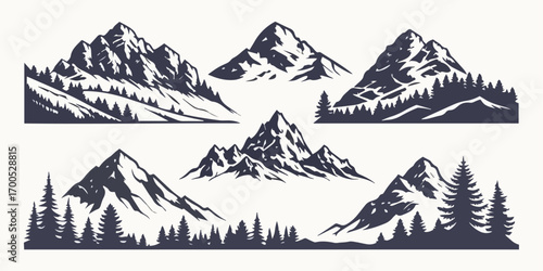 mountain landscape vector illustration	