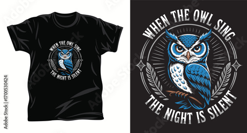 Owl graphic vector t shirt design print