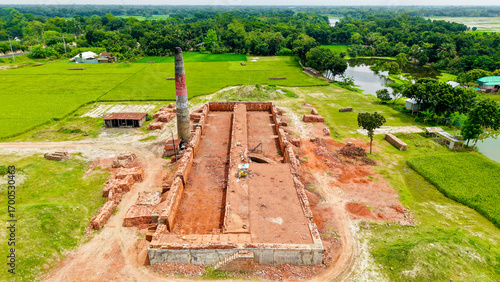 Photos Brickfield, High brick kiln pipe