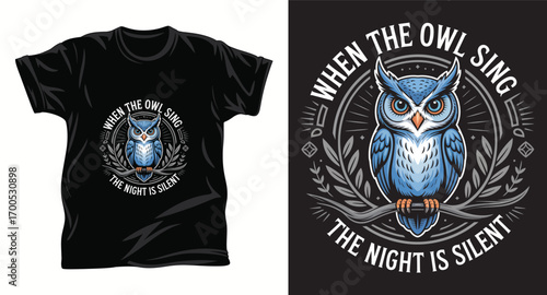 Owl graphic vector t shirt design print