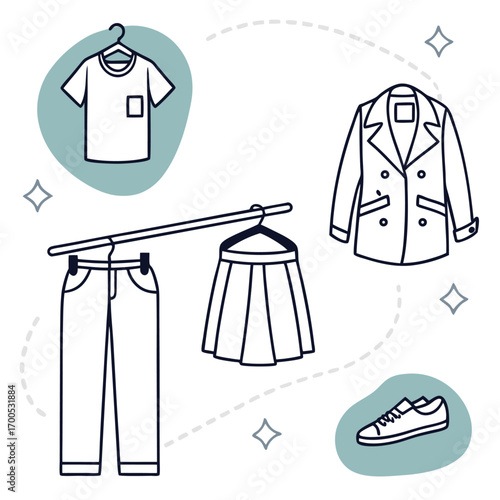 Clothing Outfit Elements Line Art fashion t-shirt