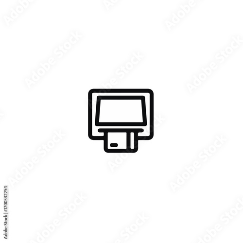 Computer monitor displaying credit card and transaction interface  
