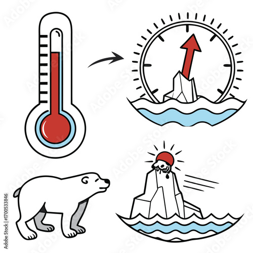 Global warming effects on polar bears and ice caps