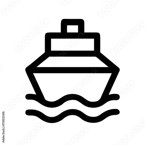 boat on white background