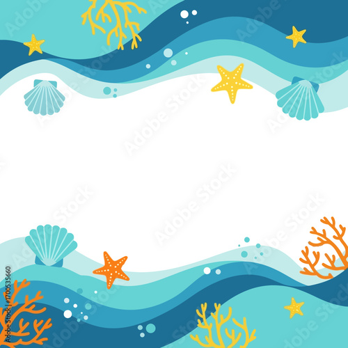 Nautical Frame with Sea Life Elements