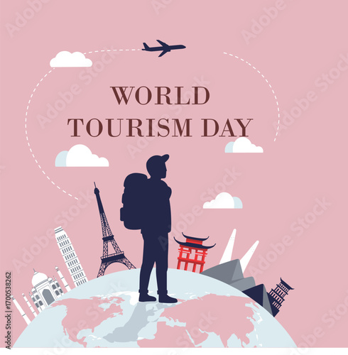 World Tourism Day. around the world concept of World Tourism Day