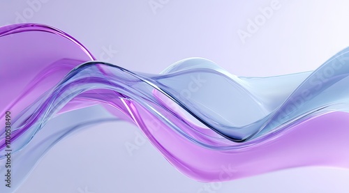 Abstract flowing shapes in translucent pastel colors