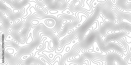 Abstract topographic contours map background. Panorama view gradient multicolor wave curve lines banner background design.