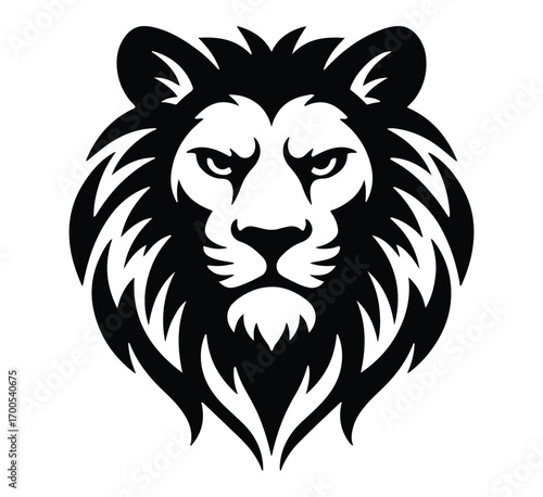 Lion head master logo on white background