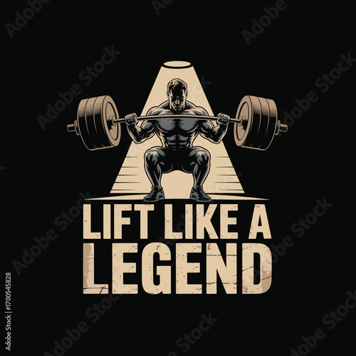 Lift like a legend t shirt vector EPS file