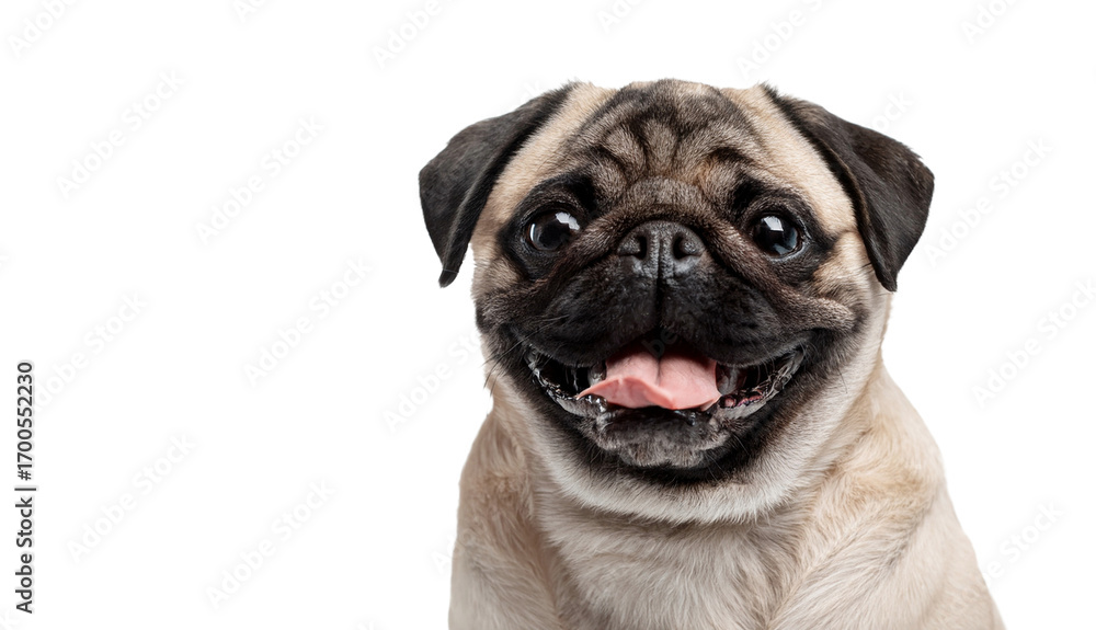 Fototapeta premium Happy Pug Dog Portrait