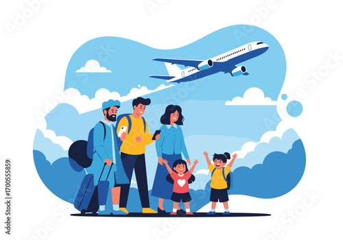 Happy family vacation travel adventure summer holiday journey