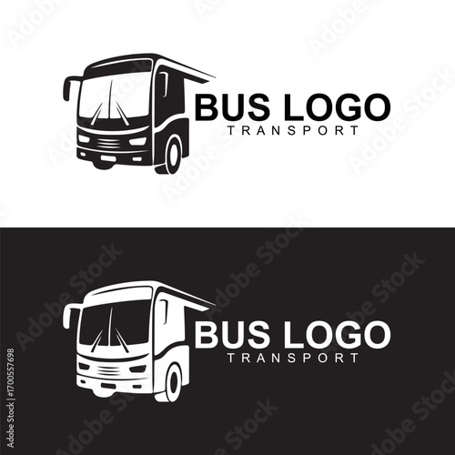 Modern Bus Logo Design Vector | Transport Travel Coach Shuttle Icon Template