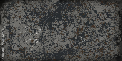 Weathered brown and gray rusty metal texture on an old and dirty surface