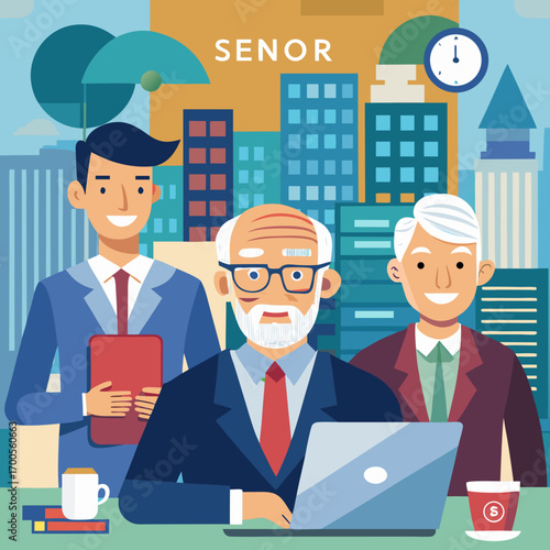 Team of Executives in Office