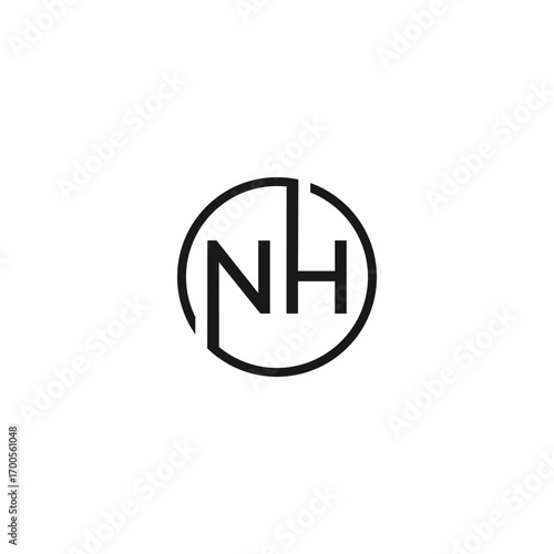 Free Download NH letter monogram logo design vector - GFXLoad