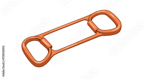 Realistic carabiner clip for climbing and outdoor adventure activities art