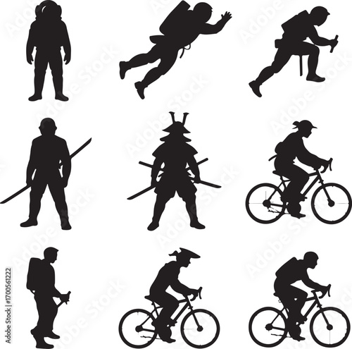 Collection of Human Silhouettes – Sports, Dance, Village Life and Daily Activities Vector Set

Silhouette Vector Bundle of People in Action – Farming, Fitness, Cycling, Yoga, Music and Lifestyle Poses
