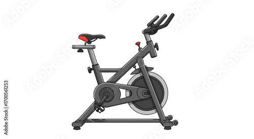 Modern indoor exercise bike with detailed design
