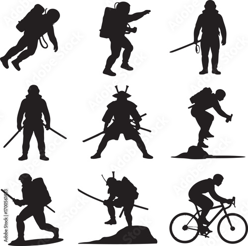 Collection of Human Silhouettes – Sports, Dance, Village Life and Daily Activities Vector Set

Silhouette Vector Bundle of People in Action – Farming, Fitness, Cycling, Yoga, Music and Lifestyle Poses