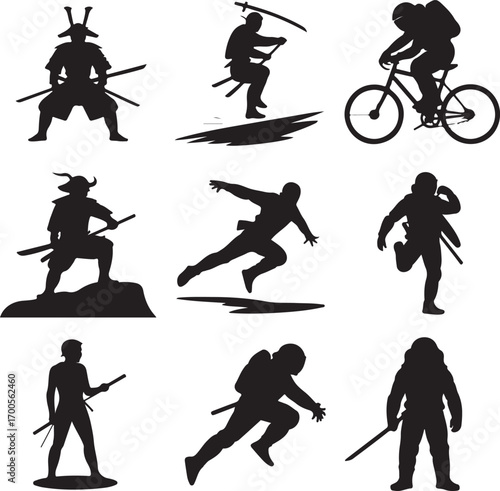 Collection of Human Silhouettes – Sports, Dance, Village Life and Daily Activities Vector Set

Silhouette Vector Bundle of People in Action – Farming, Fitness, Cycling, Yoga, Music and Lifestyle Poses
