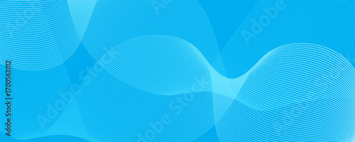 Abstract blue wave line background with flowing curved pattern. Clean, modern, fresh, and futuristic