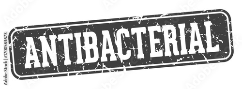 antibacterial rectangular sign. antibacterial stamp