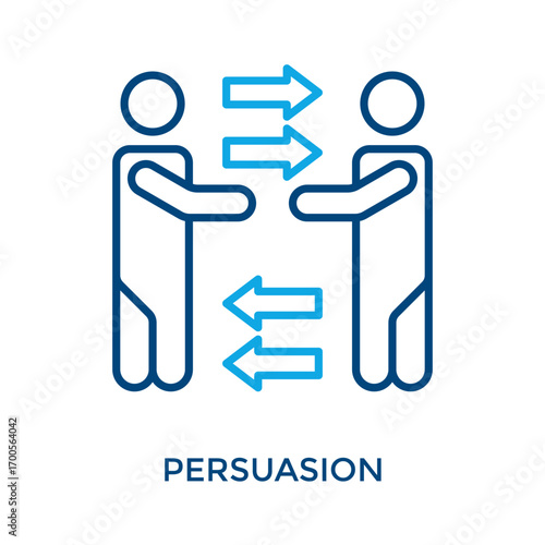 Persuasion Icon Outline Color Style. Vector Illustration For Graphic Design