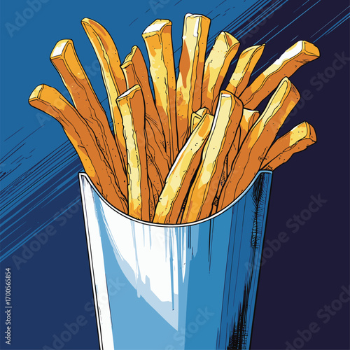 french fries vector