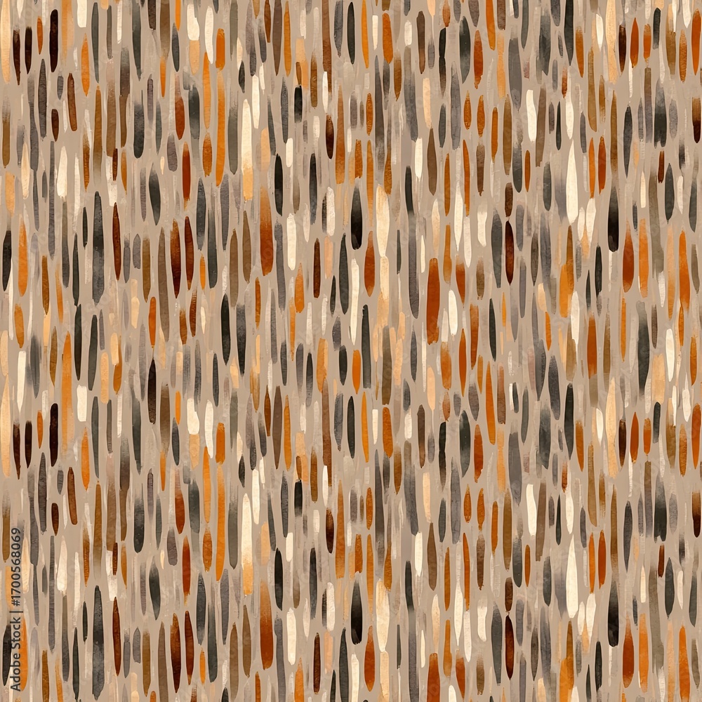 Fototapeta premium Abstract textured pattern of vertical brushstrokes in muted earth tones