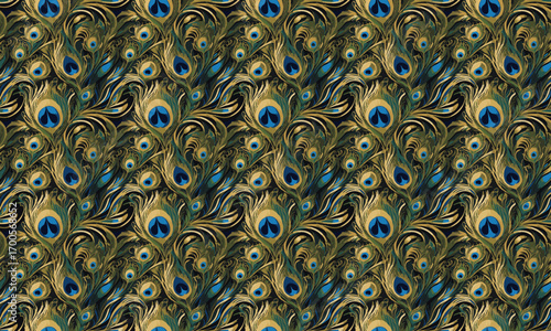 Peacock feathers pattern 2