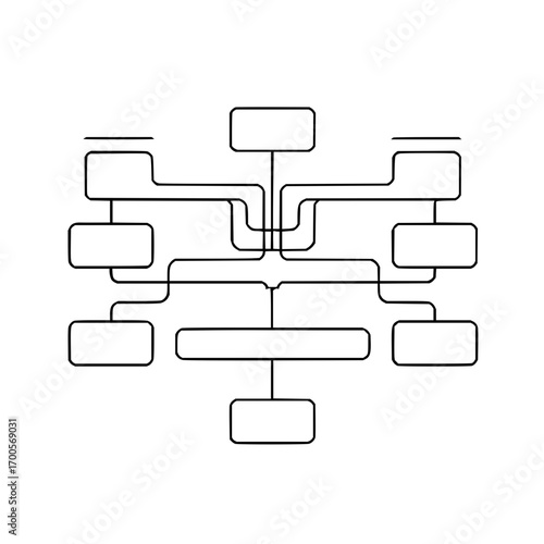 Flowchart diagram template for business process mapping and workflow optimization and system architecture design