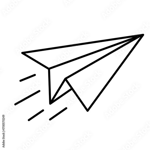 paper plane flying 