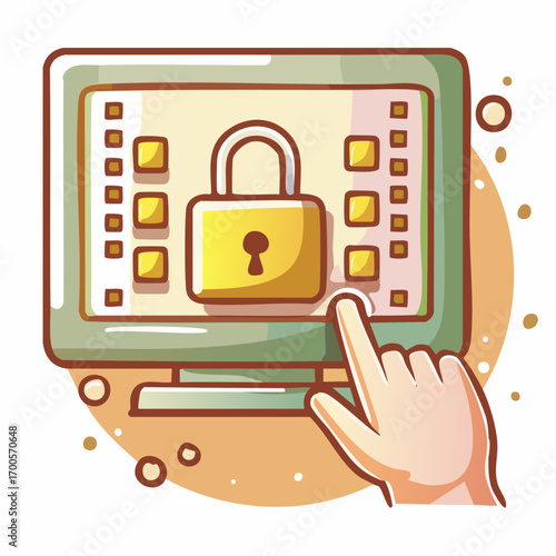 digital access unlocked vector illustration for tech inclusion and UX design advocacy