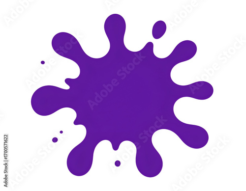 Purple Splash: A vibrant splash of purple ink creates an abstract and artistic element for design