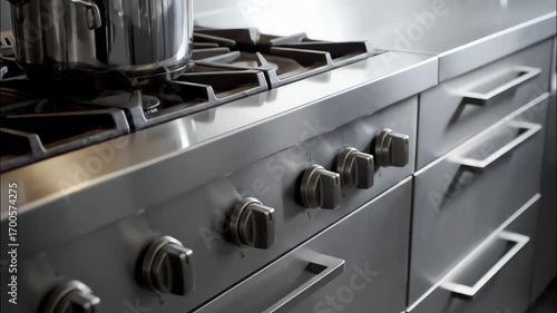 Stainless Steel Surface with Water Flow