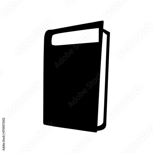 A silhouetted black book stands upright, inviting readers to explore its contents