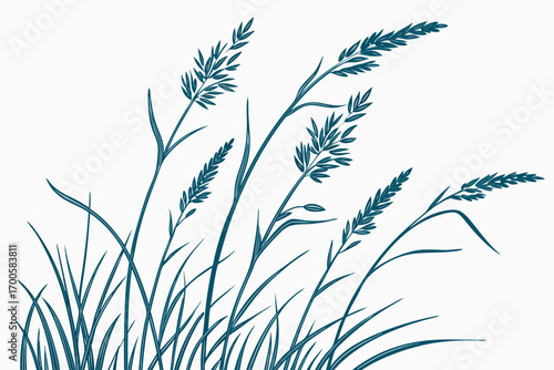 grass silhouette vector