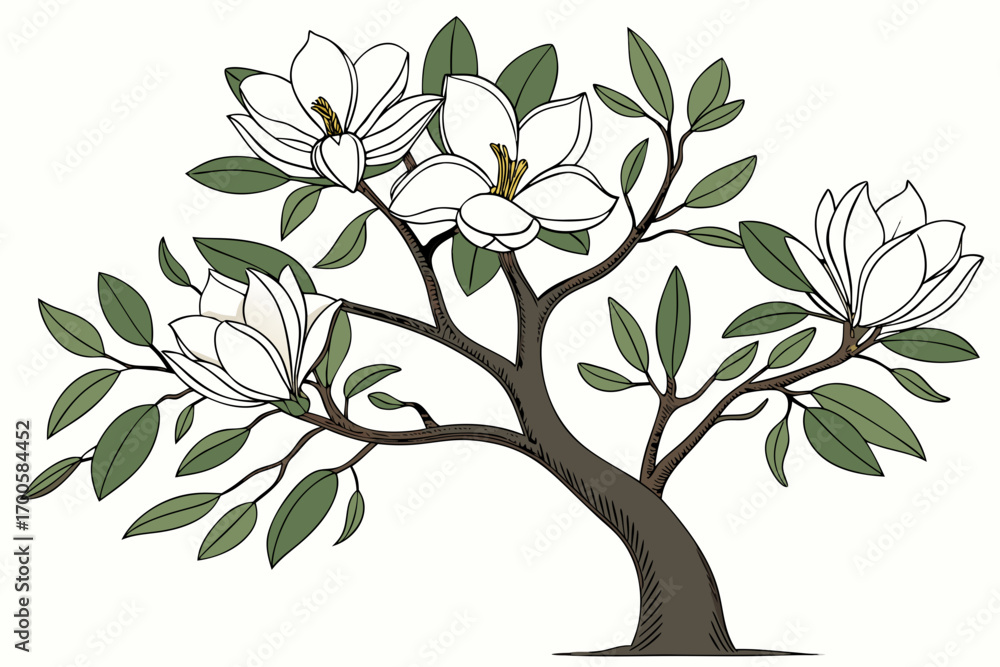 Obraz premium vector illustration of a tree